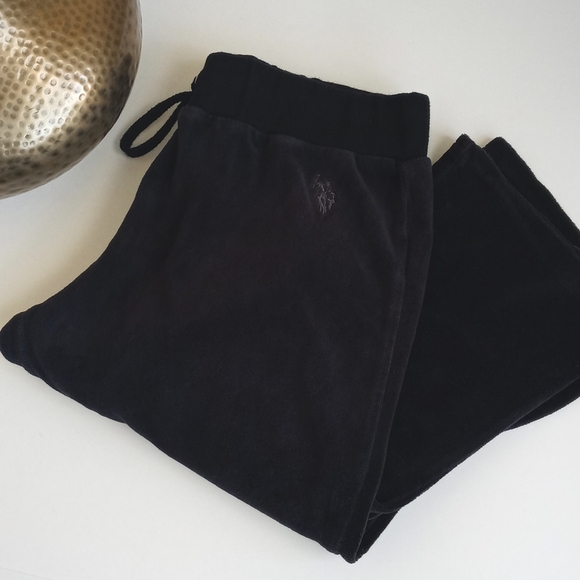 U.S. Polo Black Velour Sweatpants S - Picture 12 of 12